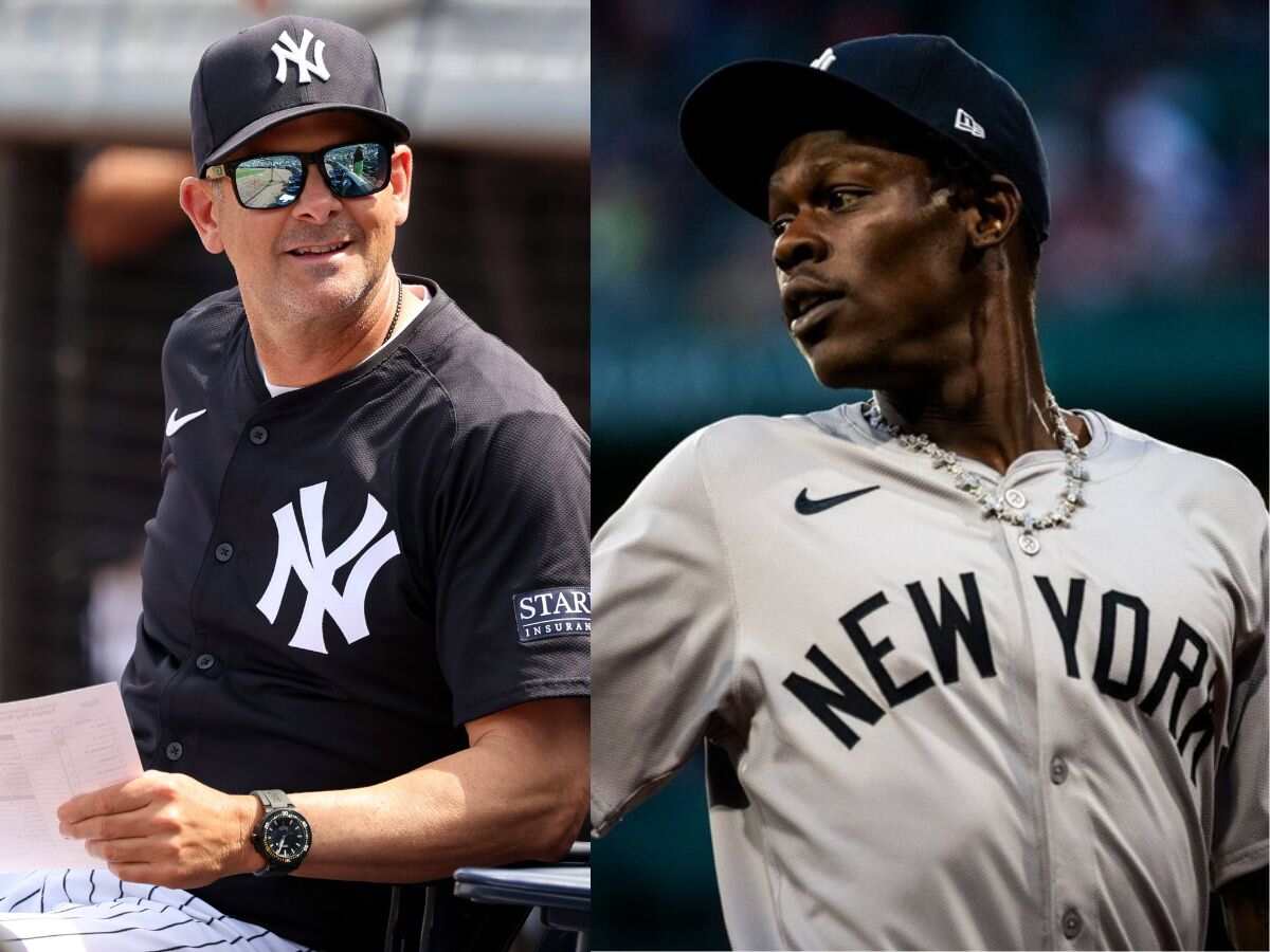 Aaron Boone and Jazz Chisholm Jr. [Image Credit: Imago/Pinstripes Nation]