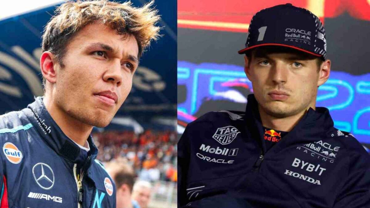 Alex Albon and Max Verstappen