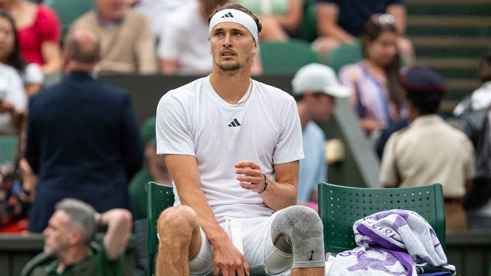 Alexander Zverev blames his injured knee and not Taylor Fritz’s good tennis for defeat at 2024 Wimbledon