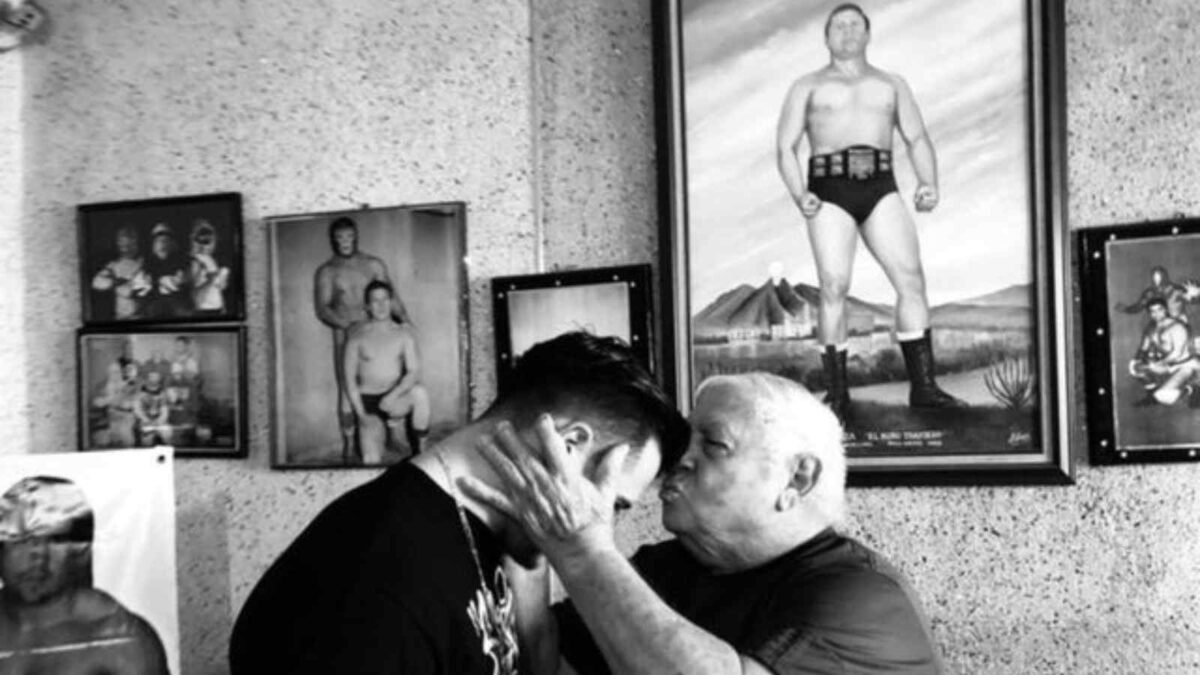 Angel Garza and his grandfather Mike Segura