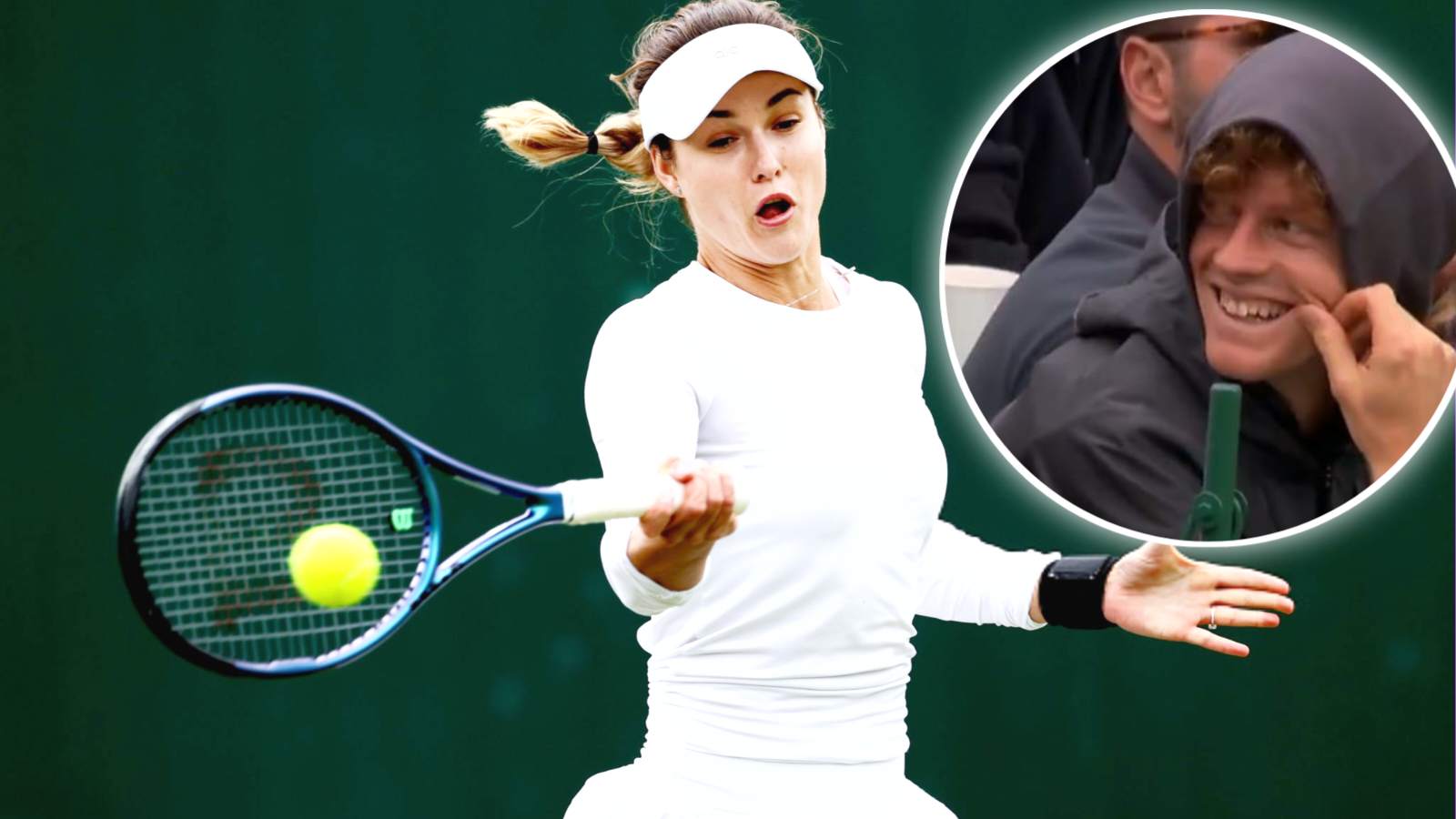 WATCH: Jannik Sinner spotted in the crowd during Anna Kalinskaya’s first round match at Wimbledon