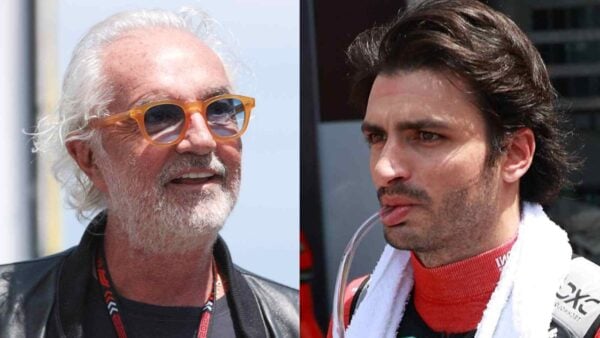 Flavio Briatore and Carlos Sainz