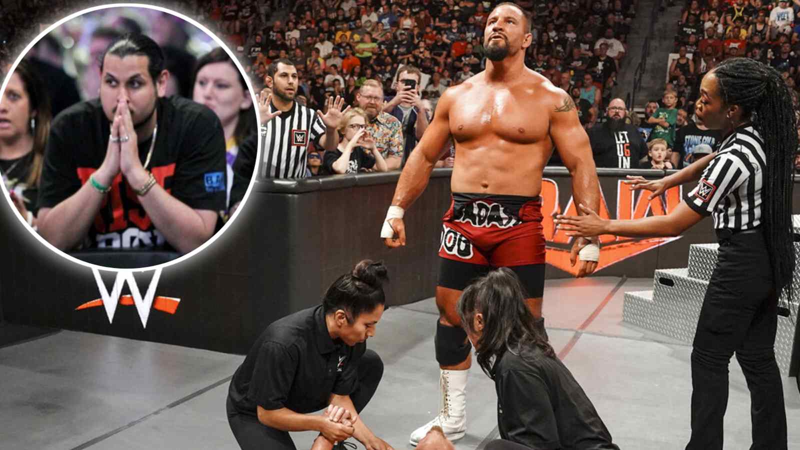 “Literally paralyzed that man”- WWE Universe concerned as referee gets forced to end the match after former WWE champion gets knocked out on Raw 