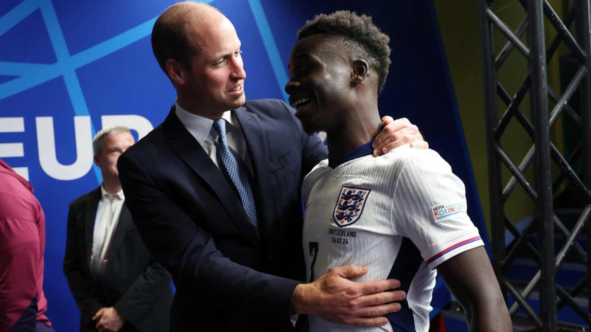 Bukayo Saka and Prince William