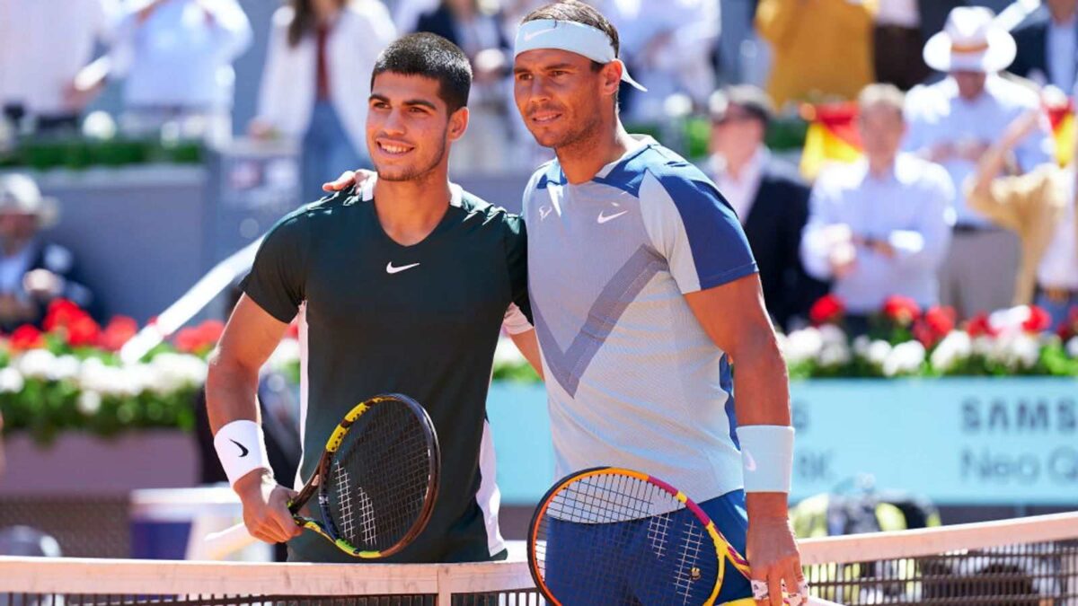 Carlos Alcaraz and Rafael Nadal 