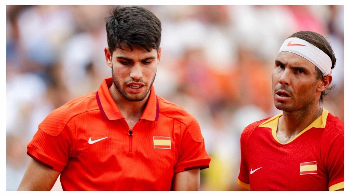 Carlos Alcaraz and Rafael Nadal 