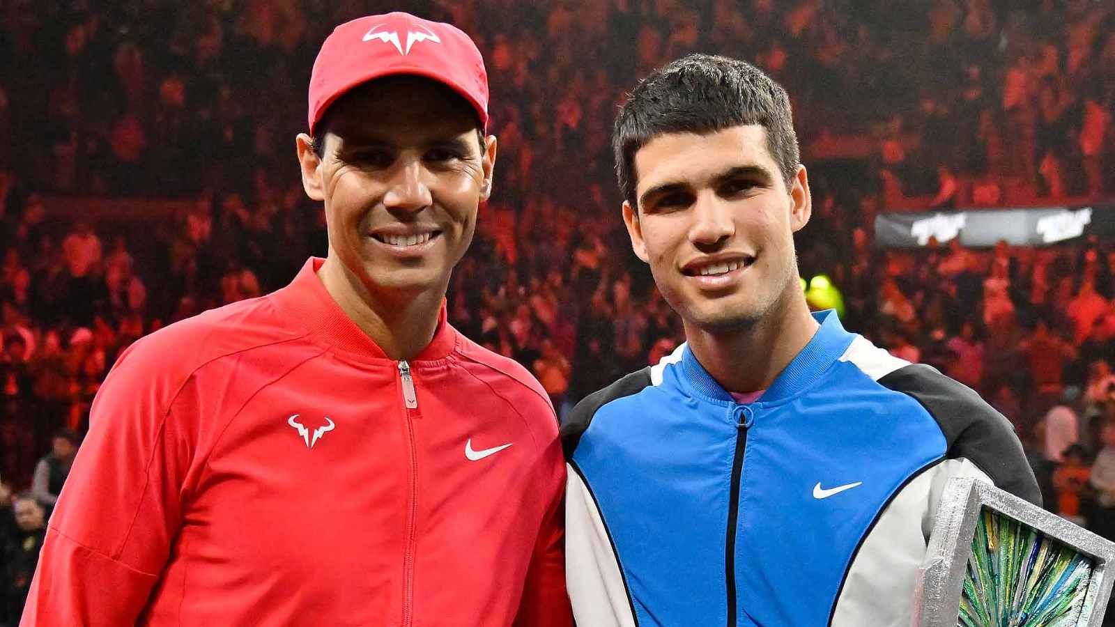 "We're stealing towels!" Rafael Nadal and Carlos Alcaraz engage in a