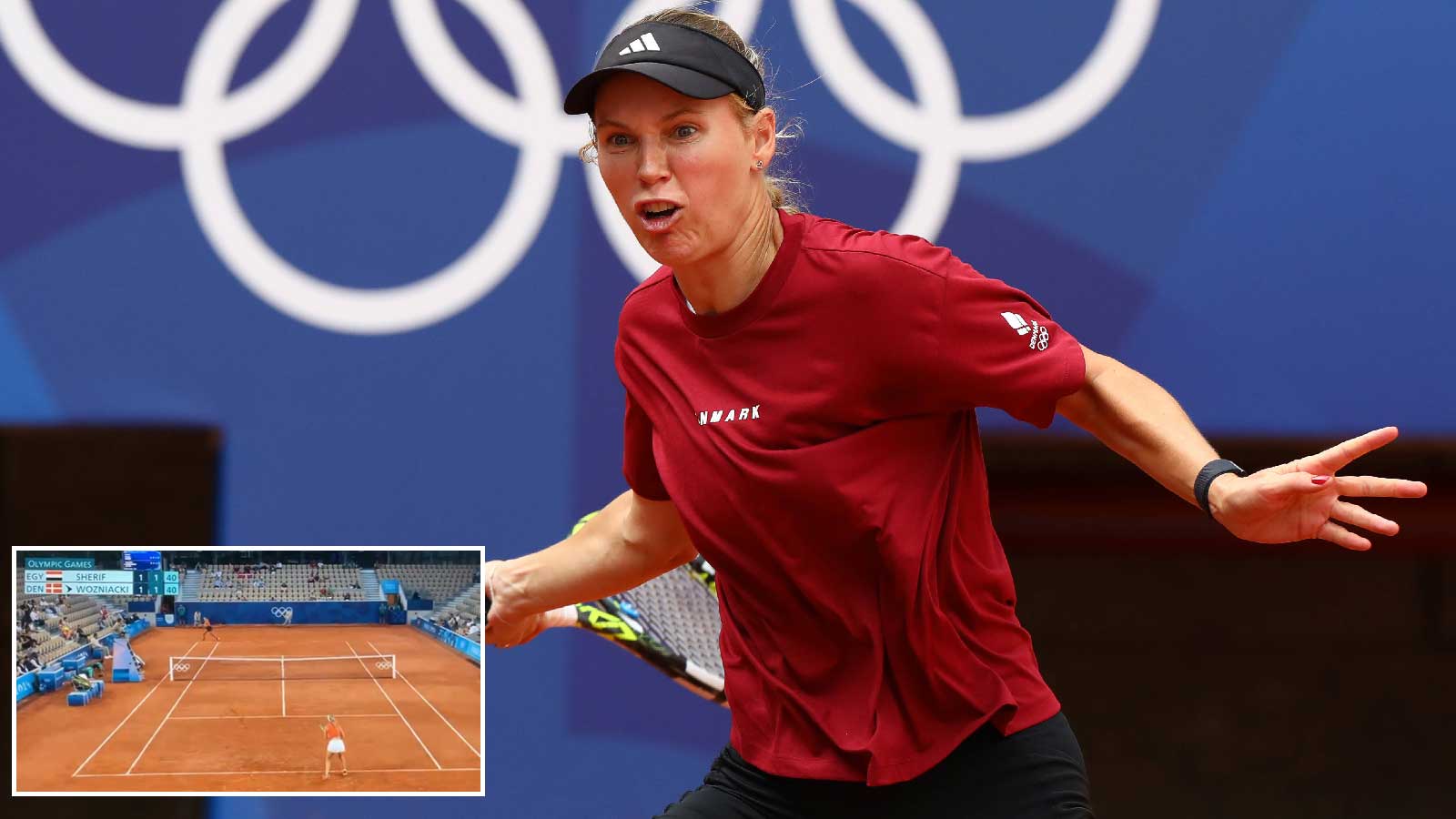 WATCH: “Sick woman”- Caroline Wozniacki gets called out by netizens for mocking Mayar Sherif by imitating her grunt midway through their match at 2024 Paris Olympics