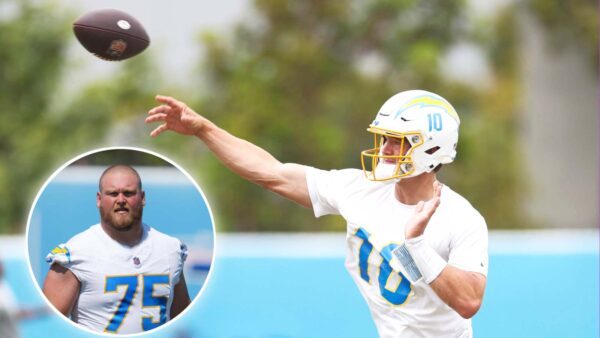 Bradley Bozeman lauds Justin Herbert's adaptation in Chargers offense: "He acts like he’s been in the system for 10 years"