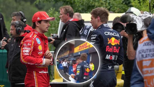 Charles Leclerc and Max Verstappen