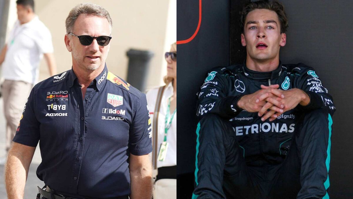 Christian Horner and George Russell