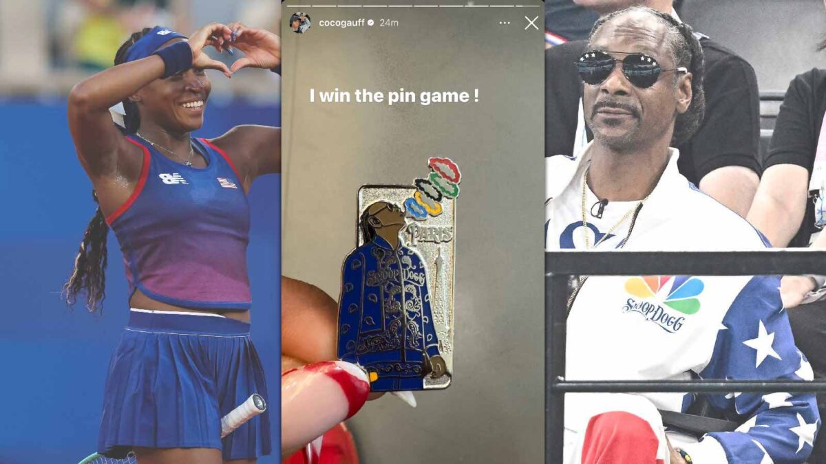 Coco Gauff claims to win the 'pin game' as she shows off her present ...