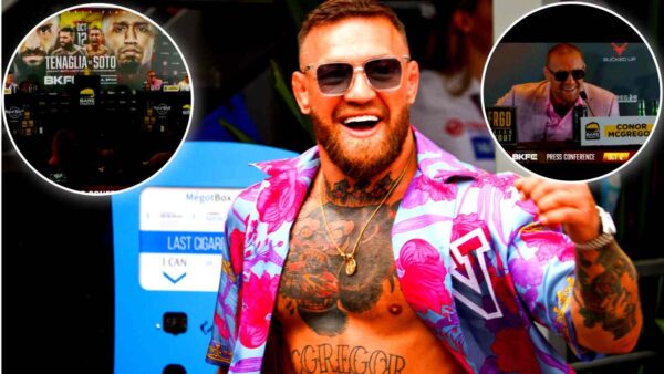 Conor McGregor reacts to imitation; delivers iconic one-liner