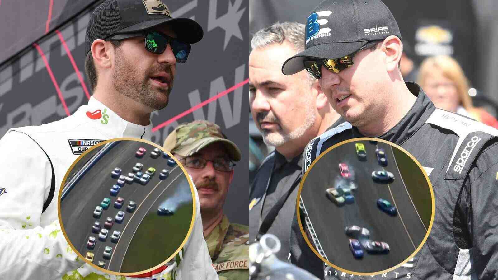 WATCH: Corey LaJoie hits Kyle Busch and cause a multicar wreck at Pocono