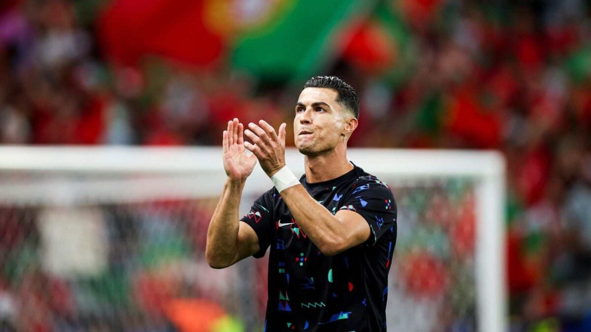 Cristiano Ronaldo in training for Portugal