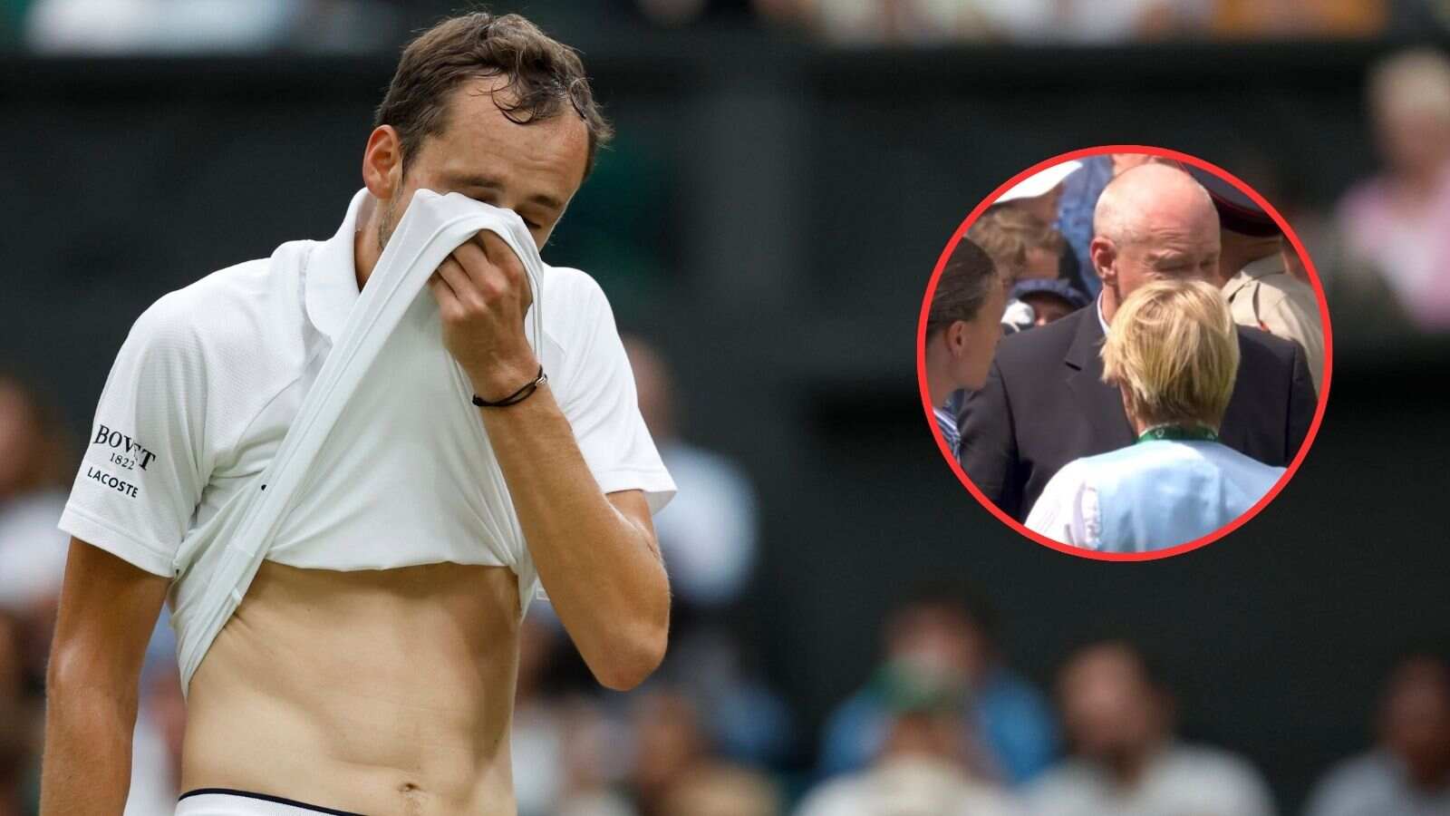 WATCH: Daniil Medvedev ‘disrespects’ umpire and gets a warning for unsportsmanlike conduct during match against Carlos Alcaraz at Wimbledon