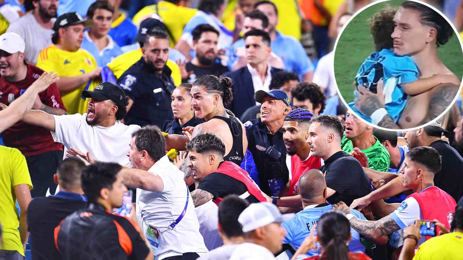 WATCH: ‘Emotional’ Darwin Nunez consoles his son after heated altercation with drunk Colombian fans