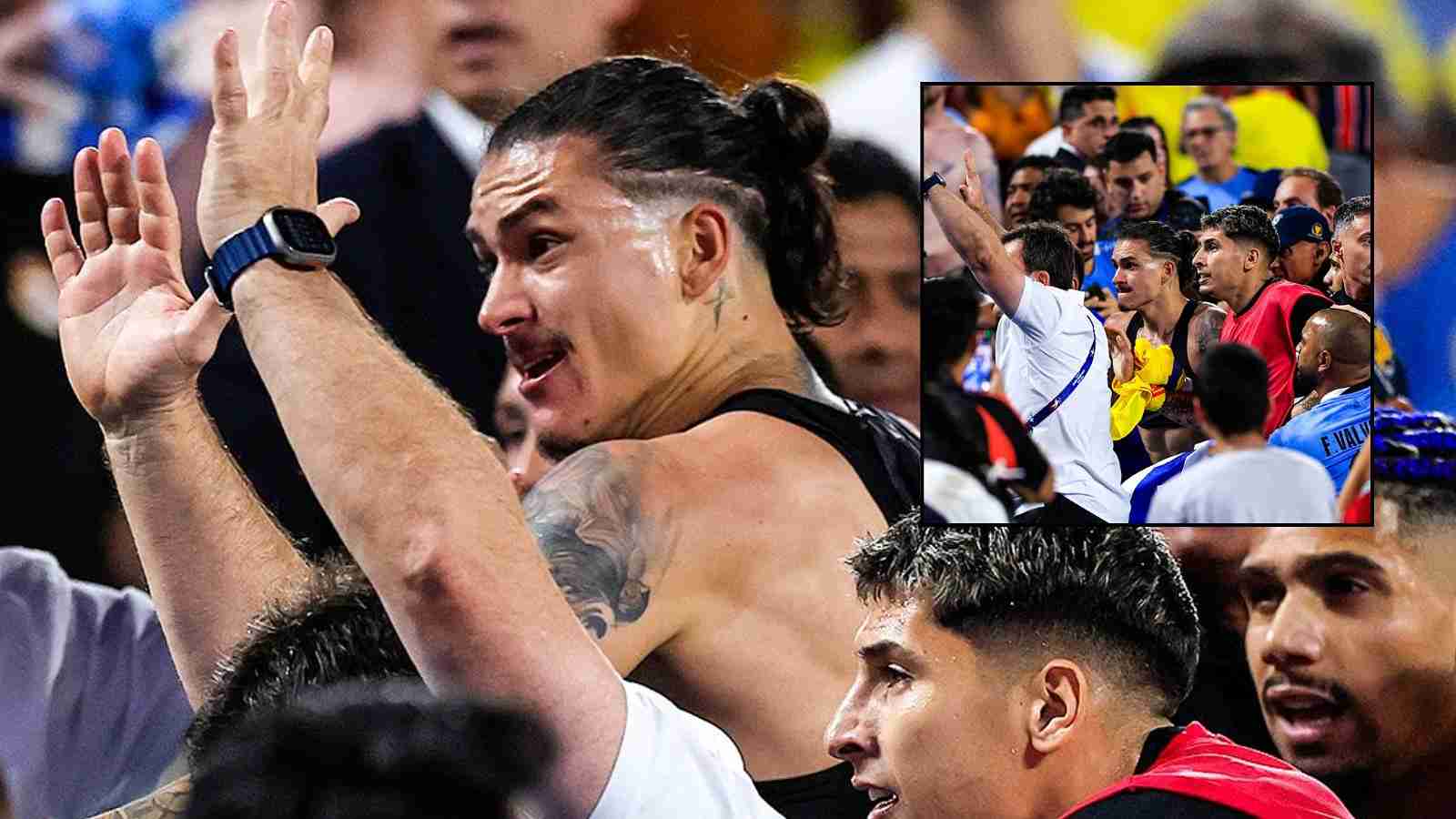 Uruguay’s Darwin Nunez faces five-match ban and $20,000 fine following horrific brawl that broke out during Copa America semi-final