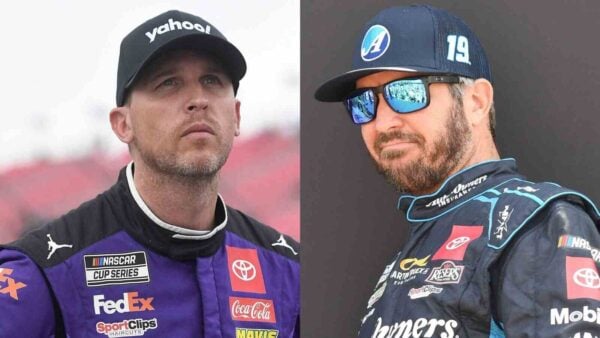 Denny Hamlin and Martin Truex Jr.