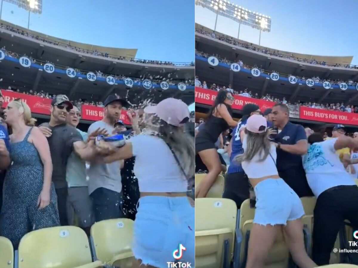 Fan fight at Dodgers Stadium [Image Credit: X]