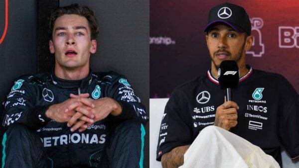 George Russell and Lewis Hamilton