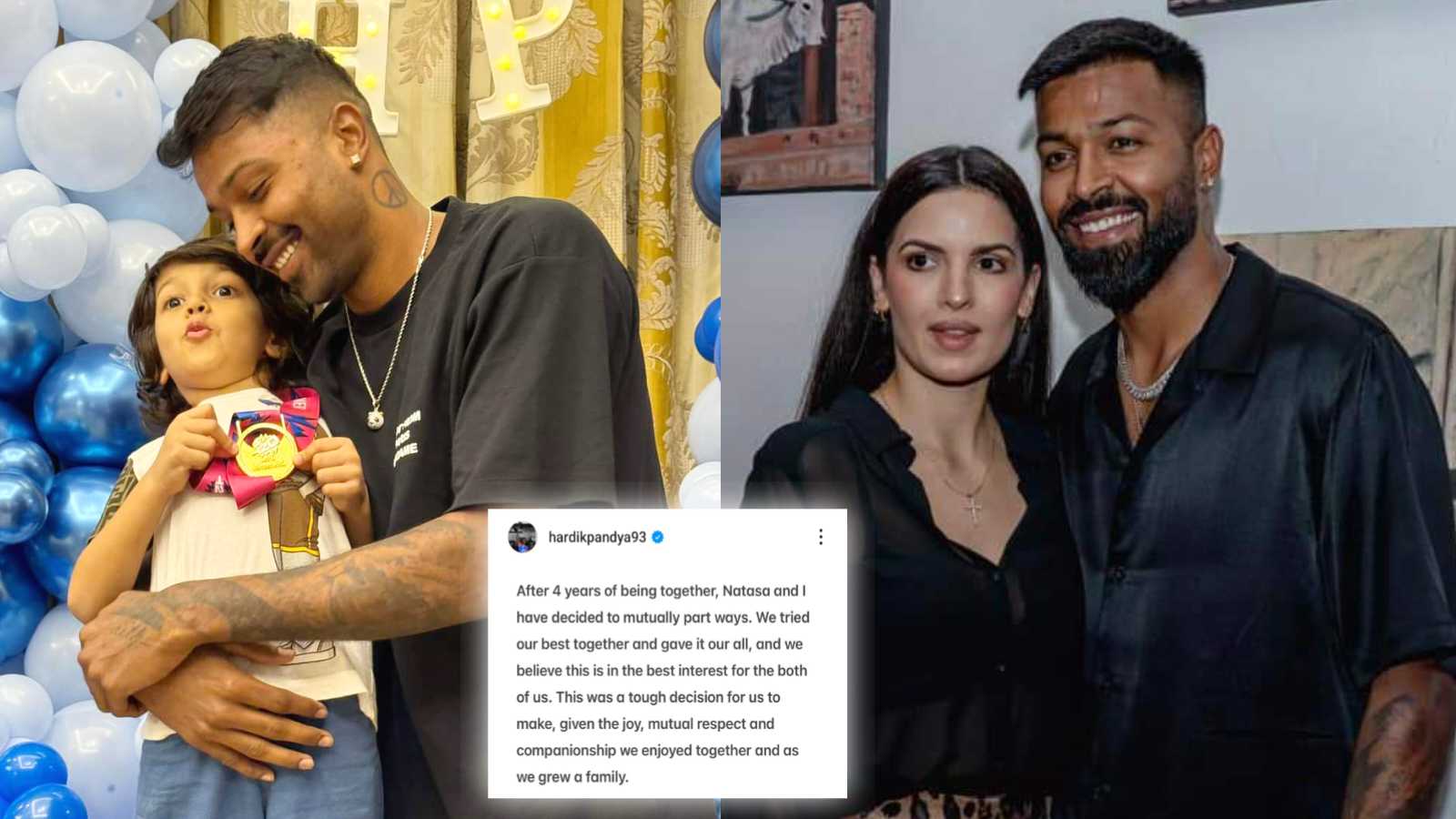 Hardik Pandya announces split with Natasa Stankovic minutes after being snubbed off T20I captaincy