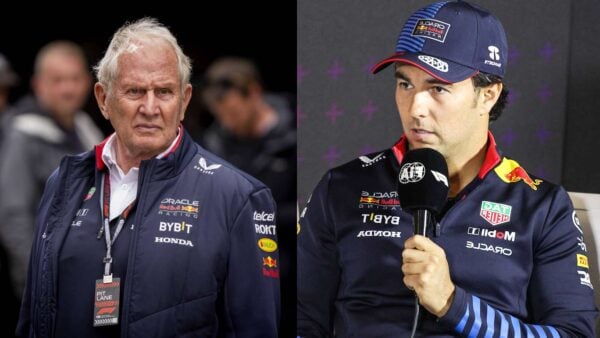 Helmut Marko and Sergio Perez