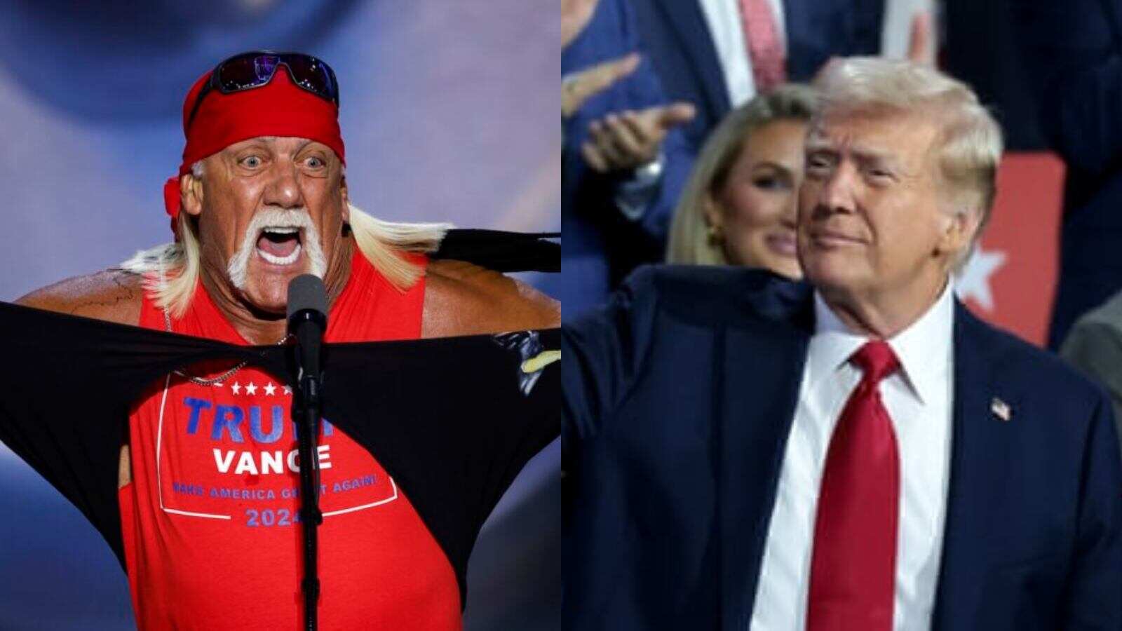 “He’s never been this happy,” WWE Hall of Famer reacts to Hulk Hogan ripping his shirt off for Donald Trump at Republic National Convention 