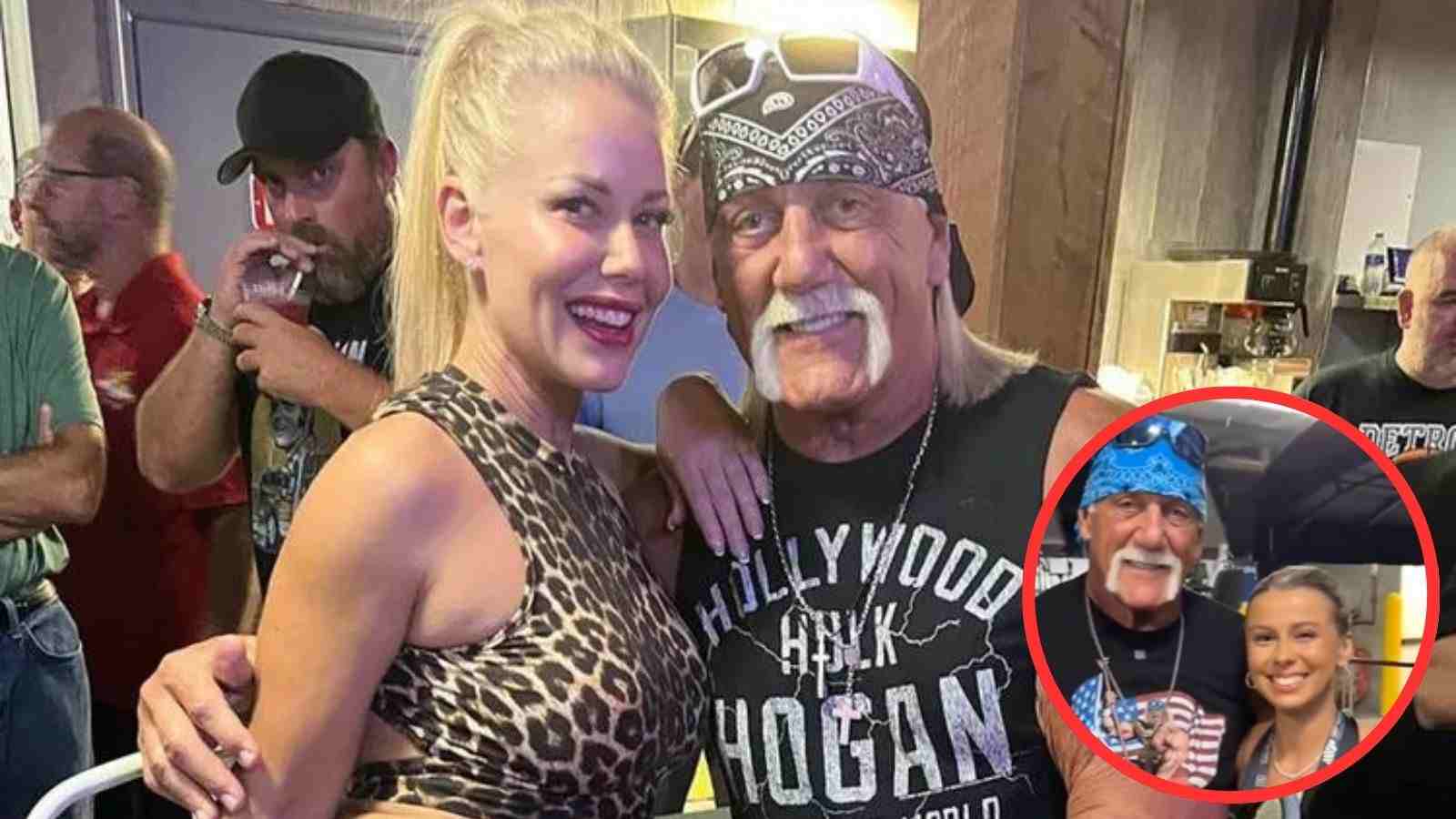 “Hogan’s wife wasn’t impressed!”- WWE Universe goes wild as Hulk Hogan gets spotted with ‘Hawk Tuah Girl’ backstage at Jake Paul fight