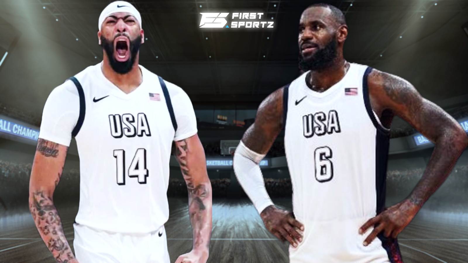 “He’s still doing this at 45!” Anthony Davis jokes about LeBron James being oldest Team USA player