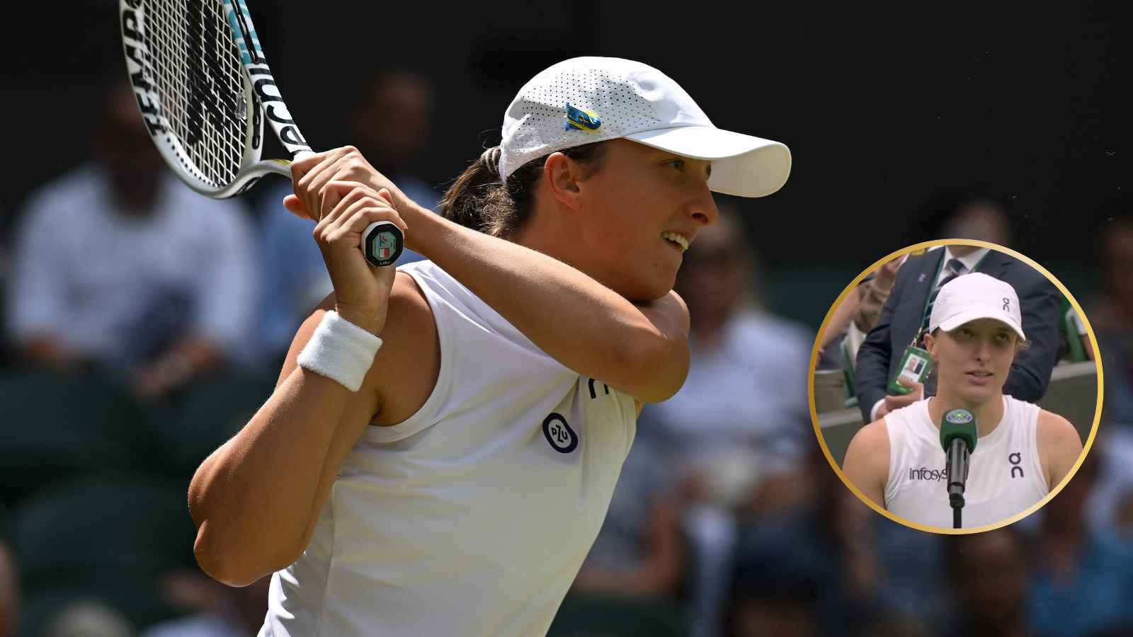 “Should I cover my ears or?” Iga Swiatek shares hilarious moment after winning her Wimbledon opener