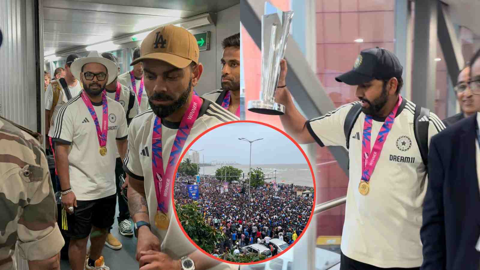 WATCH: Lakhs of fans gather at the Marine Drive to welcome Indian Cricket Team after T20 World Cup win