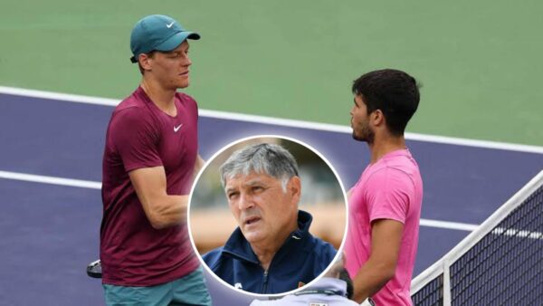 Jannik Sinner, Carlos Alcaraz and Toni Nadal