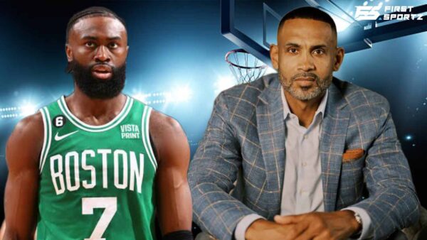 Jaylen Brown and Grant Hill