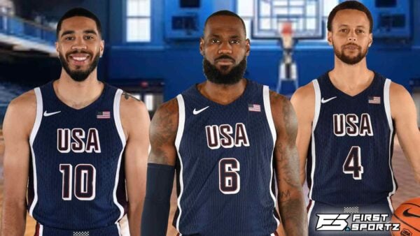 Jayson Tatum, LeBron James and Steph Curry