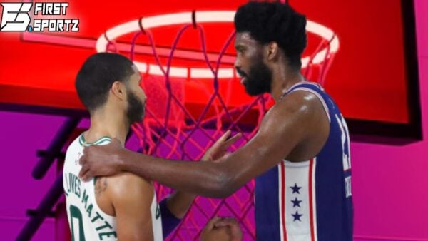 Jayson Tatum and Joel Embiid