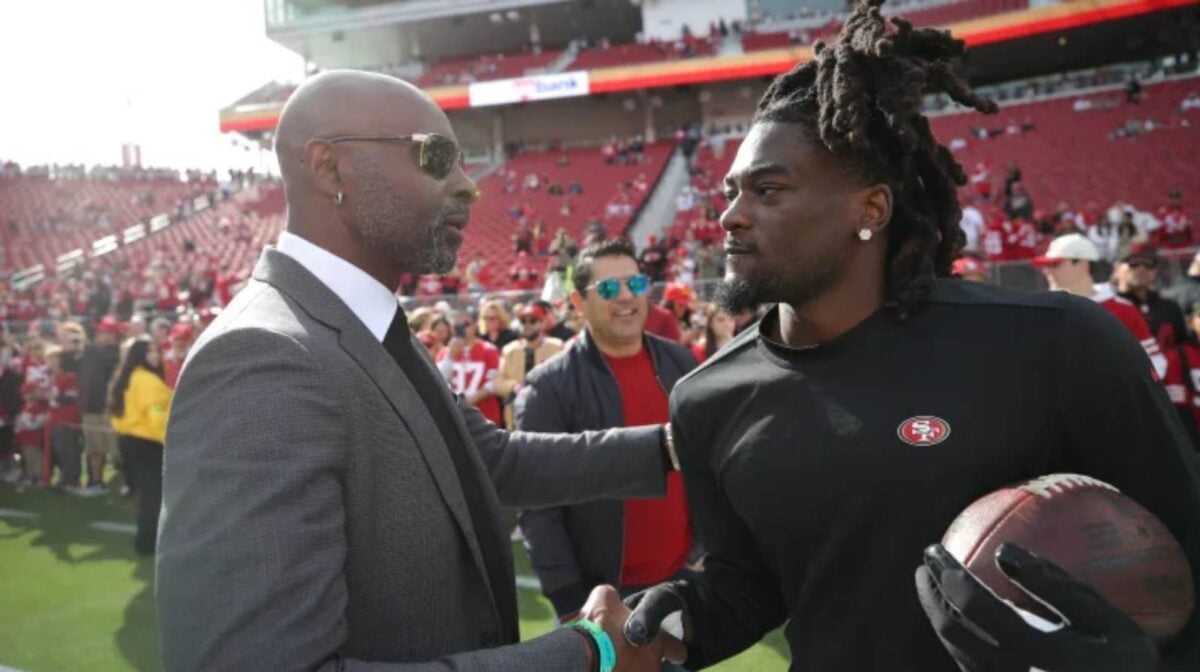 Jerry Rice and Brandon Aiyuk