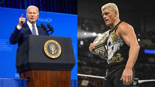 Joe Biden and Cody Rhodes