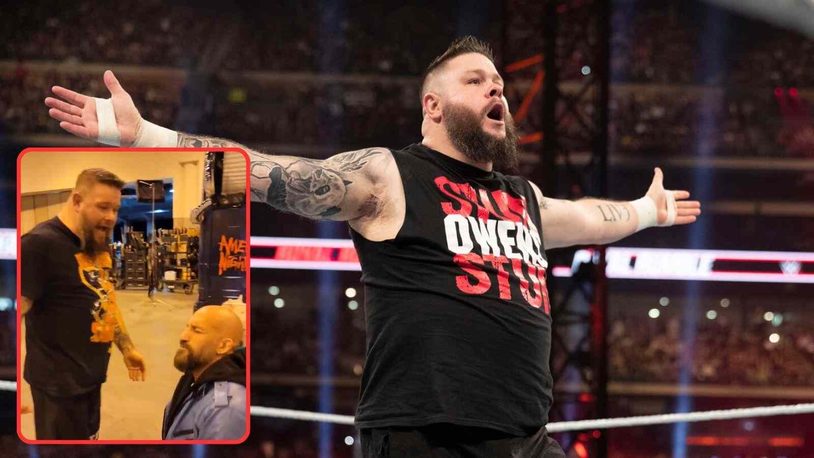 WATCH: 39-year-old star gets hit in the nuts by Kevin Owens to teach him the element of surprise after a failed RKO attempt