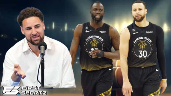 Klay Thompson, Draymond Green and Stephen Curry