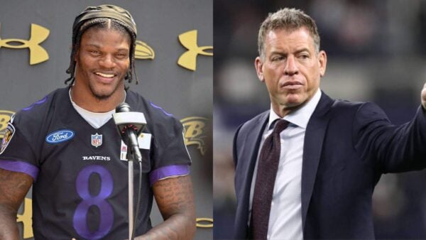 Lamar Jackson and Troy Aikman