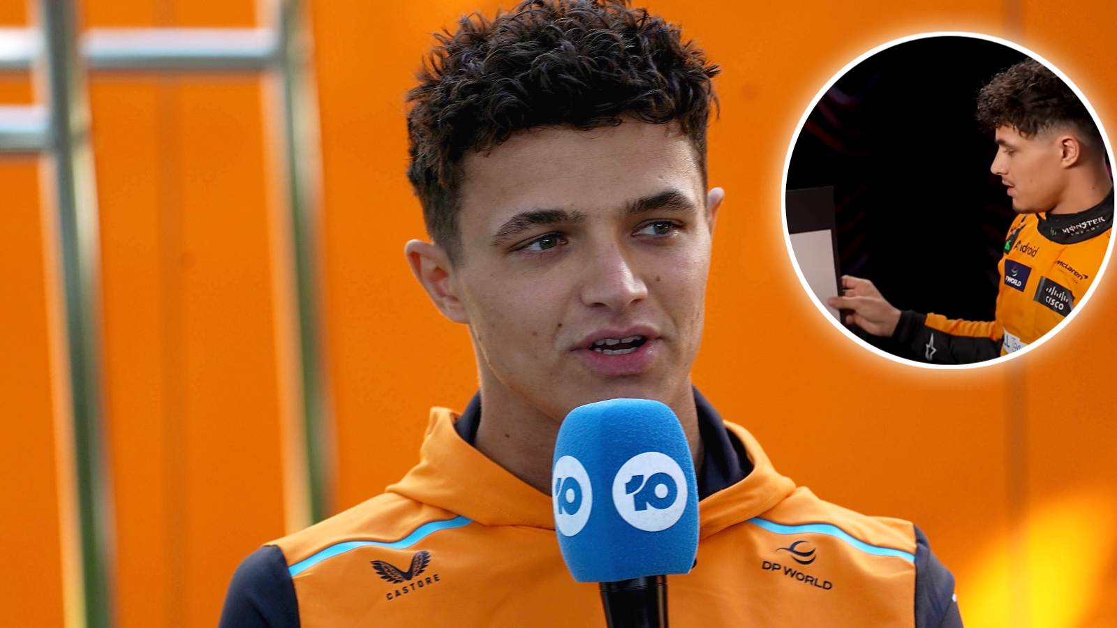 WATCH: Lando Norris comes out trumps in a HILARIOUS face mash challenge with the F1 drivers