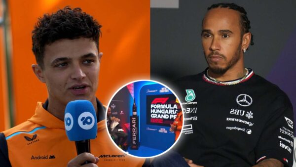 Lando Norris and Lewis Hamilton