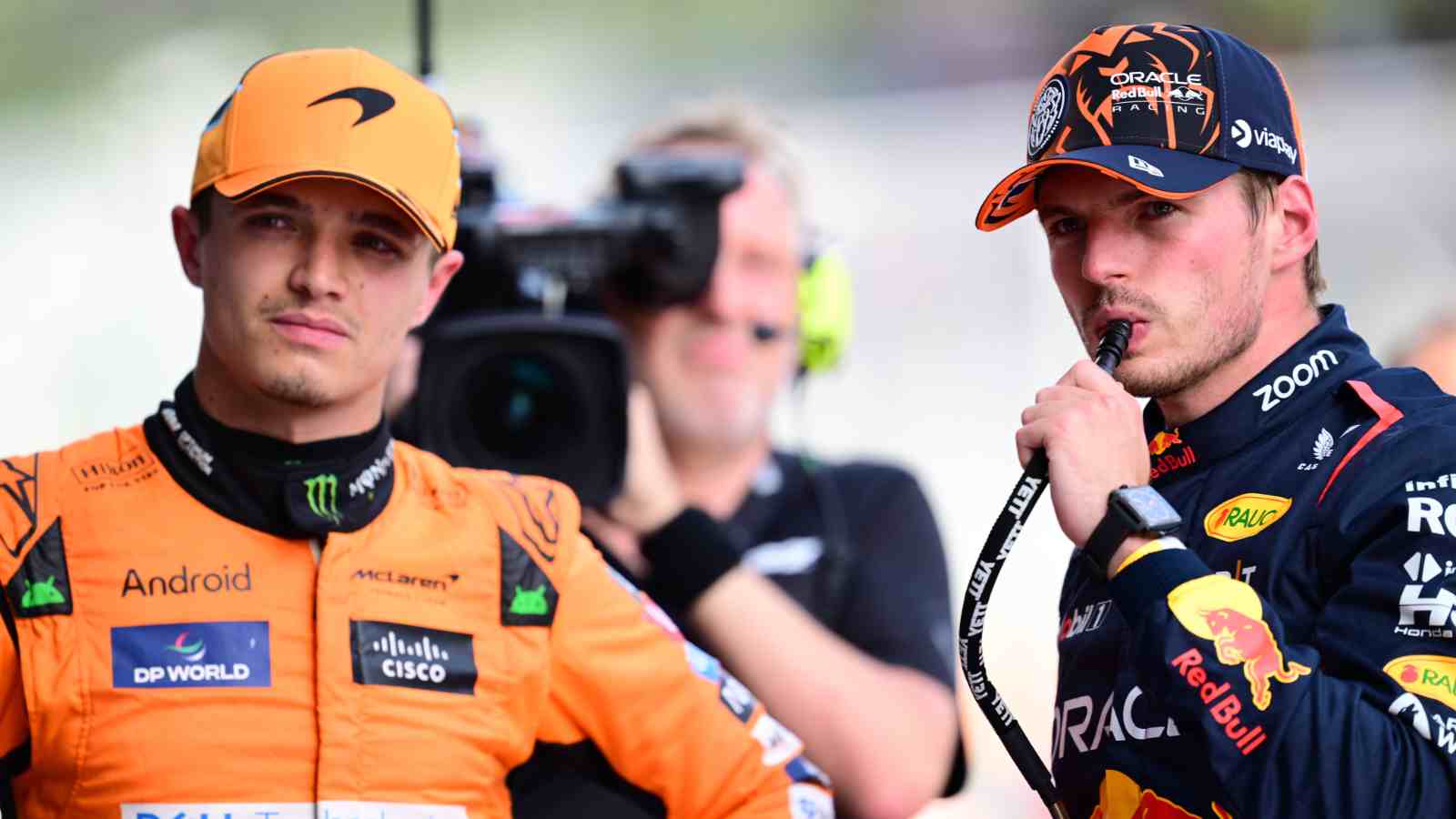 ‘Cheeky’ Lando Norris takes a dig at Max Verstappen immediately after beating him in front of his home fans