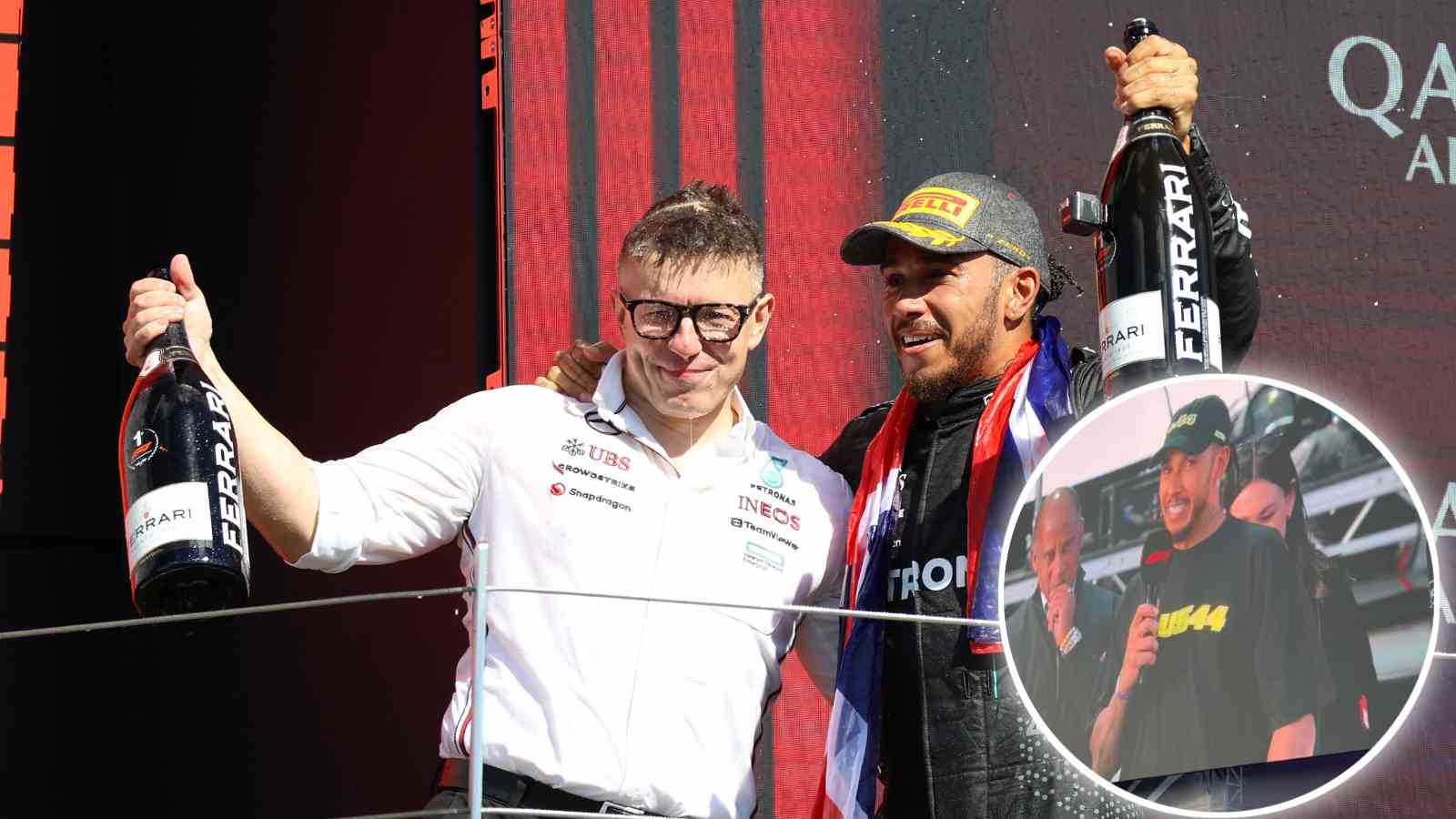 WATCH: Lewis Hamilton shares heartfelt message to ‘partner in crime’ Bono after emotional victory at Silverstone