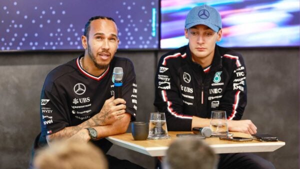 Lewis Hamilton and George Russell