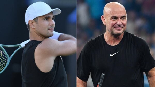 Marcos Giron and Andre Agassi Imago