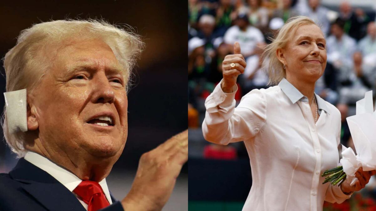 Martina Navratilova and Donald Trump