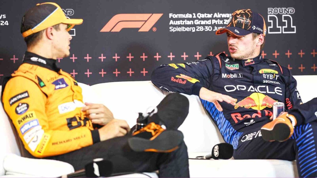 Lando Norris and Max Verstappen