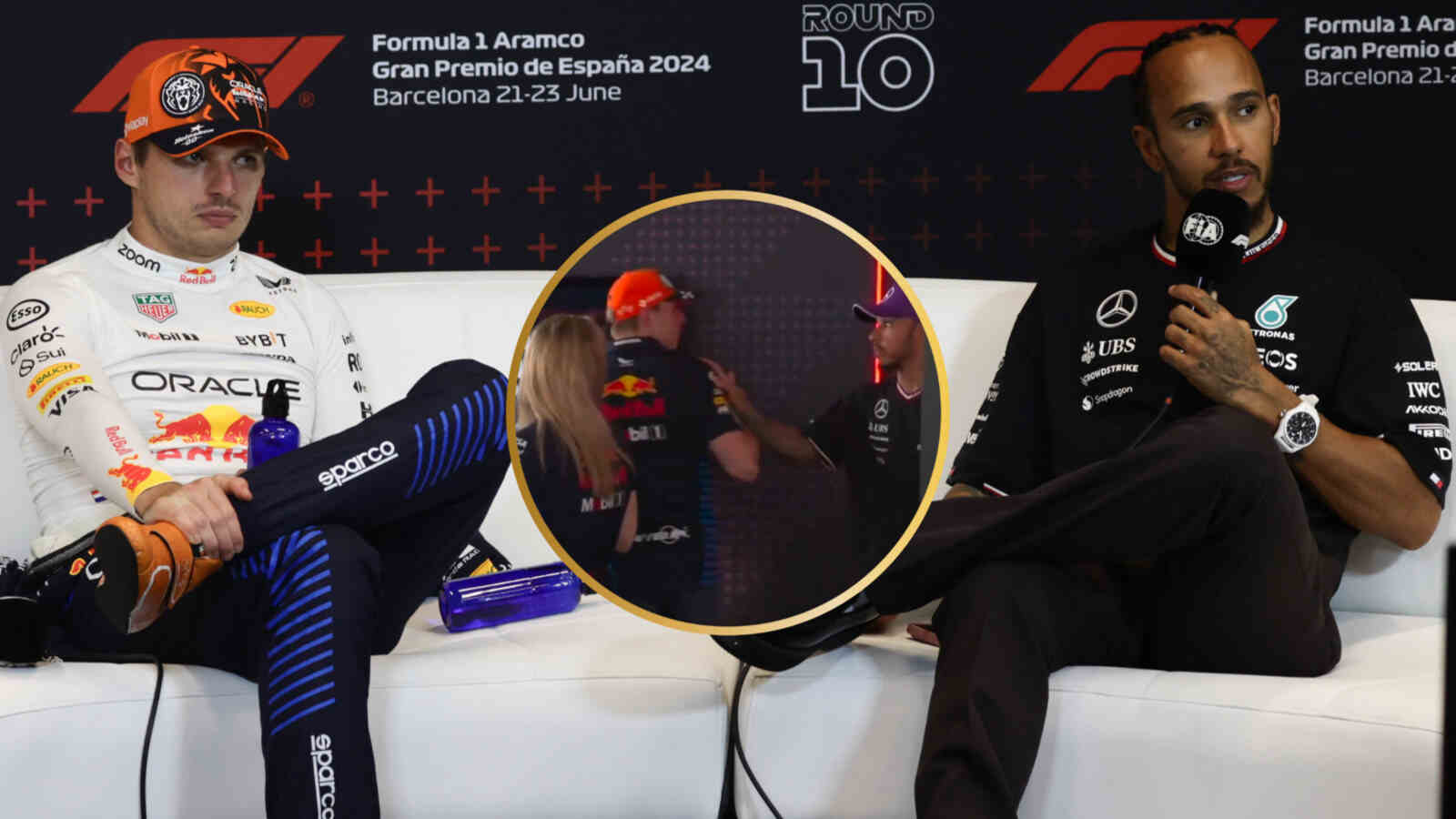 WATCH: Lewis Hamilton pats Max Verstappen on the back post-race at Hungarian GP amidst drama over the crash